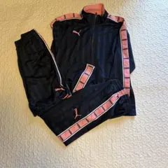 PUMA プーマ　ジャージ上下セット ネイビーピンク　Y2K 人気色　3点セット