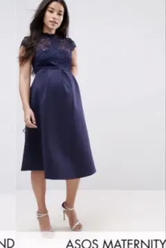 エイソス　マタニティダンボールニット素材レースワンピース　ASOS バイマのサムネイル