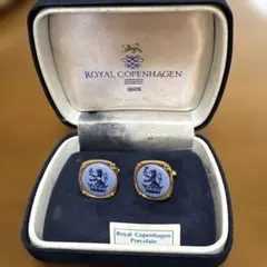 Royal Copenhagen カフリンクス 青と金のサムネイル