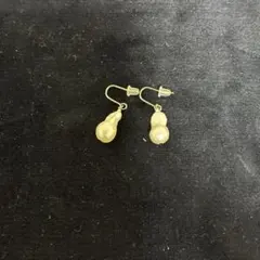 ホワイトパール ドロップピアス フック式