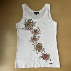EPOCA ノースリーブ カットソー 花柄 ビーズ刺繍 ホワイト 40のサムネイル