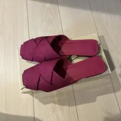Lily Brown クロスストラップサンダル ピンクのサムネイル