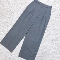 【c9215】UNIQLO スラックス　グレー　タック