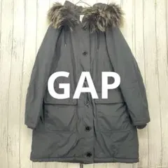 GAP ファー付きダウンコート ブラック M
