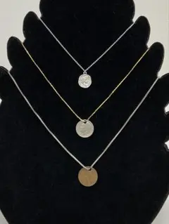 40.633【ネックレス　3本セット】コイン　ヴィンテージ　アンティーク