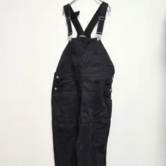 【ジャングルストーム】 オーバーオールパンツ 綿100% シンプル 黒 M