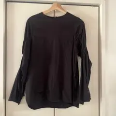 STYLEMIXER ブラック 長袖 ブラウス ギャザー袖のサムネイル