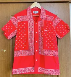 【STUSSY 半袖柄シャツ（レッド）Mサイズ】のサムネイル