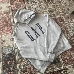 人気色　デカロゴ　グレー✖️ネイビー　ゆるダボ　GAP パーカー