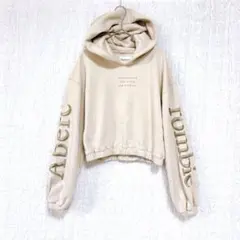 3387 Abercrombie&Fitch パーカー　裏起毛　ショート丈　XS