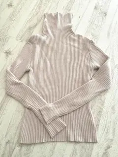 タートルネックセーター Mサイズ 薄いピンク