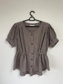 【ehekasopoエヘカソポ  ギンガムチェック ブラウス⠀】