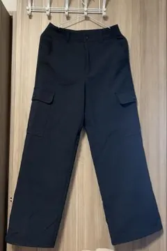 GU ブラック ワイドパンツ