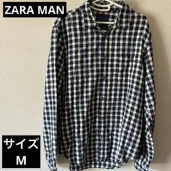 ZARA MAN チェックネルシャツ　Mサイズ