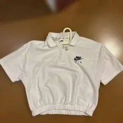 Nike AIR ホワイト クロップドポロシャツ XL