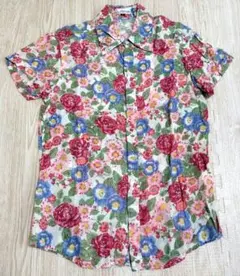 EVOLUTION 花柄 メンズ半袖シャツ Lサイズのサムネイル