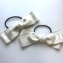 ハンドメイド 大人可愛いヘアアクセ ヘアゴム 2個set たらりん 216