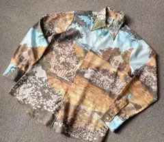 希少 KENNINGTON 隠れミッキー 総柄シャツ ヴィンテージ ディズニー