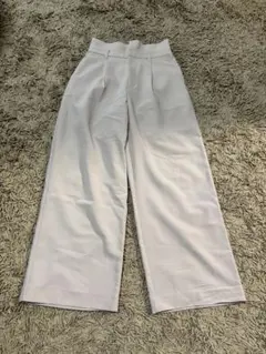 VIS ハイウエスト ワイドパンツ