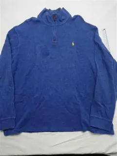 ■ポロ ラルフローレン ハーフジップ スウェット XXL ブルー系 メンズ