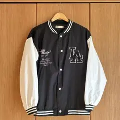 【最終値下げ！】刺繍ロゴ ブラック ホワイト スタジャン