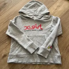 x-girl フード付きパーカー 120サイズ グレー