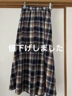 イング　INGNIチェックのロングスカートM