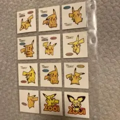 今週限定値引きポケモンパン　デコキャラシール　ピカチュウ　12枚