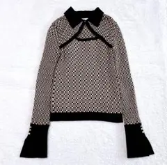 t0287／美品★リリーブラウン　フロントオープンニットトップス　MIX　F