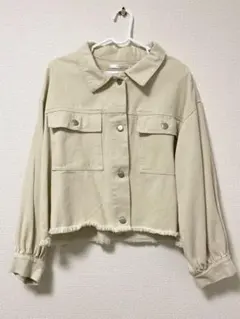 レトロガール　デニムジャケット　アイボリー