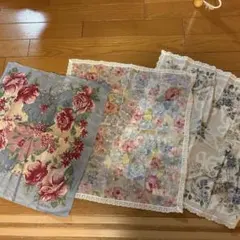 ブランドハンカチ 3枚セット 花柄 レース