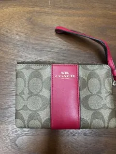 COACH ブラウン ピンク ポーチ