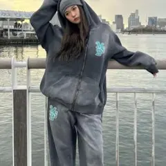 MySugarBabe MSB ジップパーカー スウェット パンツ セットアップ