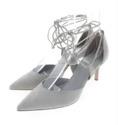 FABIO RUSCONI スエード レースアップパンプス