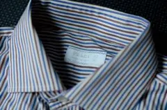 00s 【PRADA】 cotton x poly stripe shirtのサムネイル