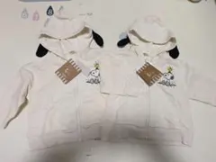 【新品未使用タグ付き・2枚セット】PEANUTS スヌーピー パーカー 80