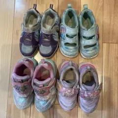 プリンセス　スニーカー 4足セット 16センチ〜