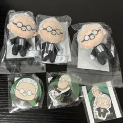 サカモトデイズ　セガラッキーくじ　坂本太郎　ぬいぐるみマスコット3点　他缶バッジ