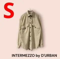 INTERMEZZO by D'URBAN　サファリテイストシャツ　ベージュ　Sのサムネイル