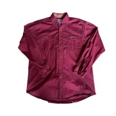 【00s】カーハート ボタンダウン ワークシャツ ボルドー M（L相当）