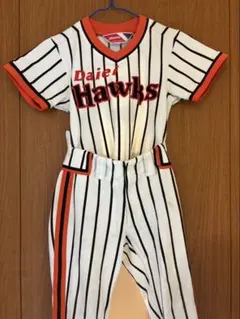 【レア】 福岡 ダイエー ホークス ユニフォーム 120 ストライプ キッズ