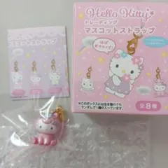 新品　ハローキティ トレーディング　マスコットストラップ　ユニコーン　ピンク