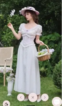 Lacemade レースメイド、フラワー刺繍付きホワイトロングワンピース 2026年最新】#LACEMADEの人気アイテム - メルカリ