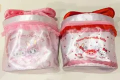 ２個セット メゾピアノ×ハローキティ バニティポーチ