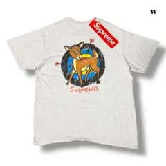 人気品！ SUPREME シュプリーム 半袖 Tシャツ グレー 灰色 L ロゴ