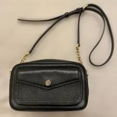 本革　MICHAEL KORS ショルダーカメラバッグ ブラックのサムネイル
