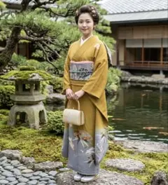 訪問着フルセット【219】七五三 入学式 披露宴【訪問着、袋帯、帯締め