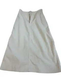 UNIQLO コーデュロイ 台形スカート アイボリー 秋冬
