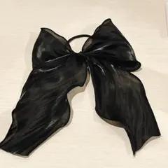 ビッグリボン　ヘアゴム　ヘアアクセ　サテン