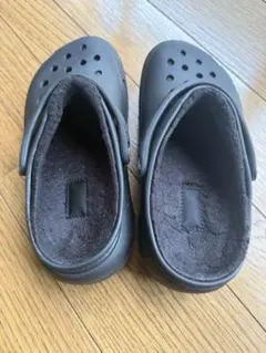 crocs ボア付き サボサンダル ブラックのサムネイル